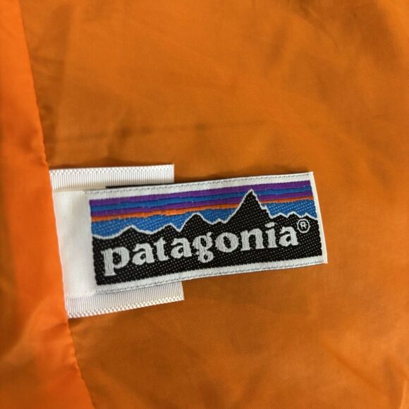 PATAGONIA Brown Orange Retro X Deep Pile Fleece Zip Vest Kids XL /Women’s Small - Picture 5 of 6